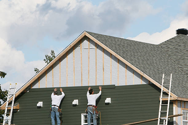 Professional Emergency Siding Repair technician working in Crooksville, OH